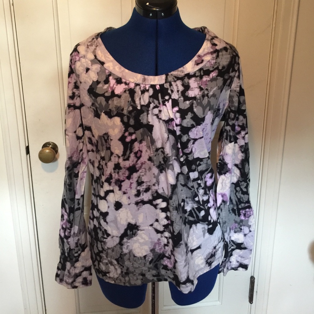 Lavender Print Top