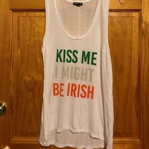 St. Patrick's Day white tank top