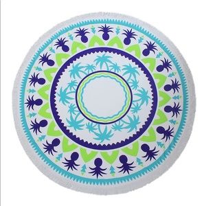 Circular Pineapple Beach Towel
