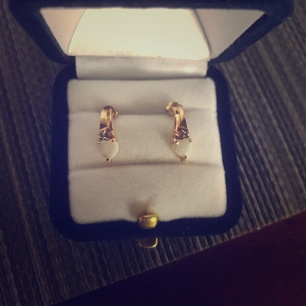 Opal earrings