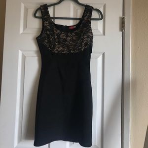 Black lace bandage dress