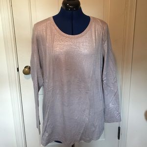 Metallic Long Sleeve Top Metallic Long Sleeve Top