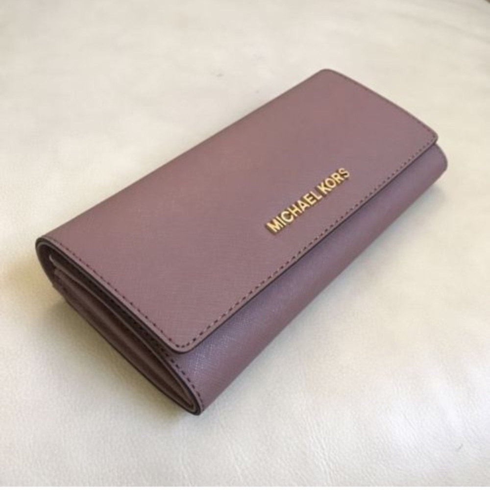 MK Rose Leather Wallet