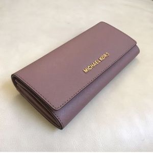 MK Rose Leather Wallet