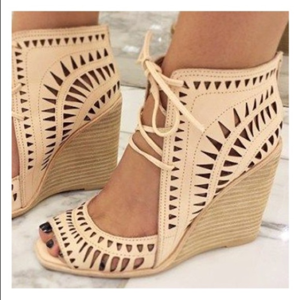 Jeffery Campbell Rodillo Hi Weges, Size 8