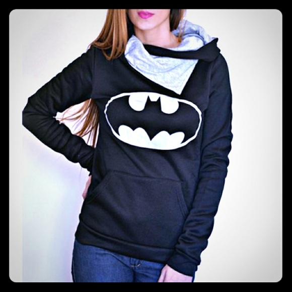 ❌❎❌SOLD❌❎❌ Batman Cowl Neck Hoodie - Picture 1 of 4