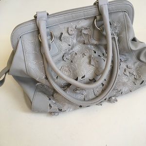 Grey Lace Inspired Big Buddha Purse