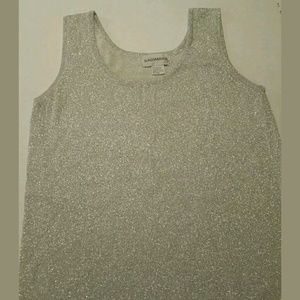 Dress tank top silver in color