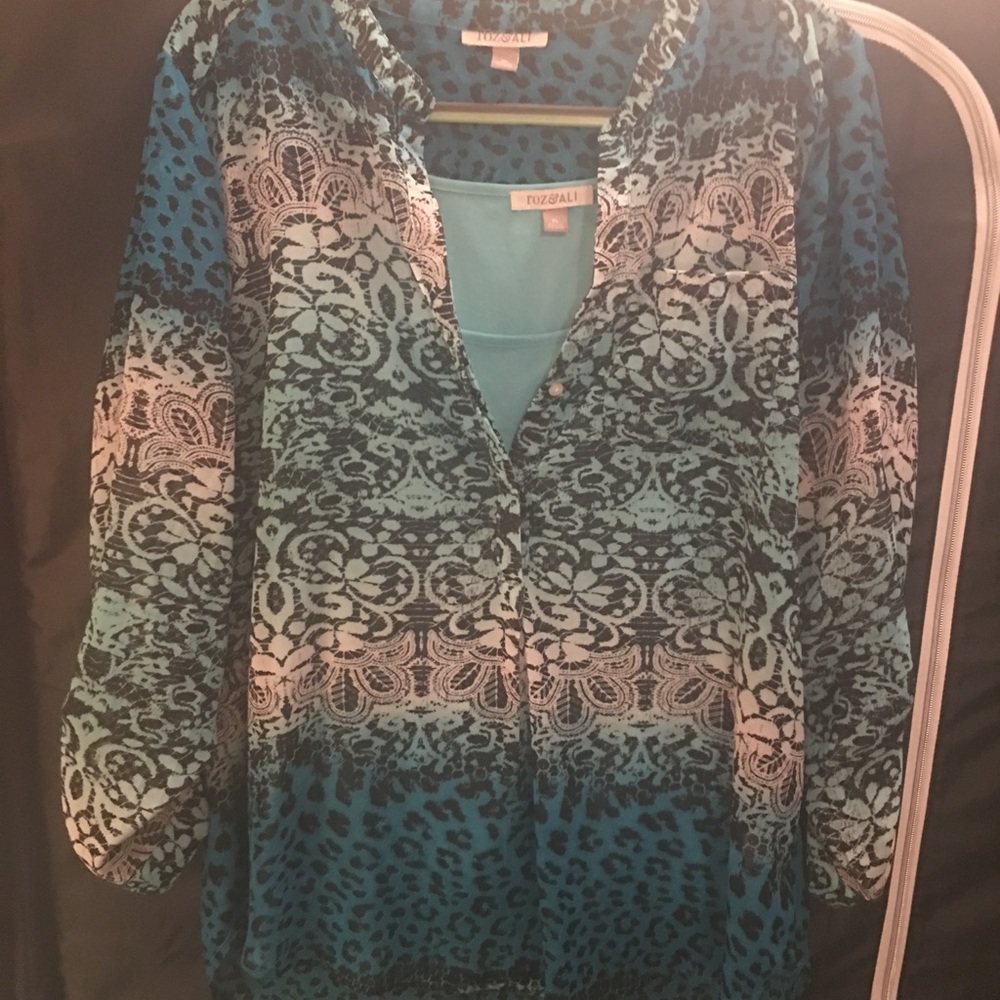 Blue top with camisole