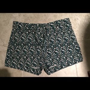 Palm print shorts