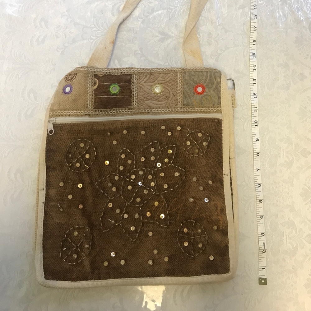 Burlap type side bag