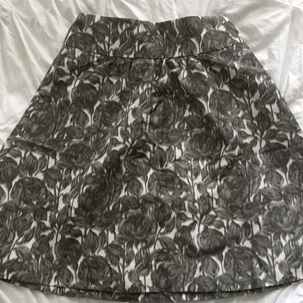 J. Crew Silk Floral Skirt