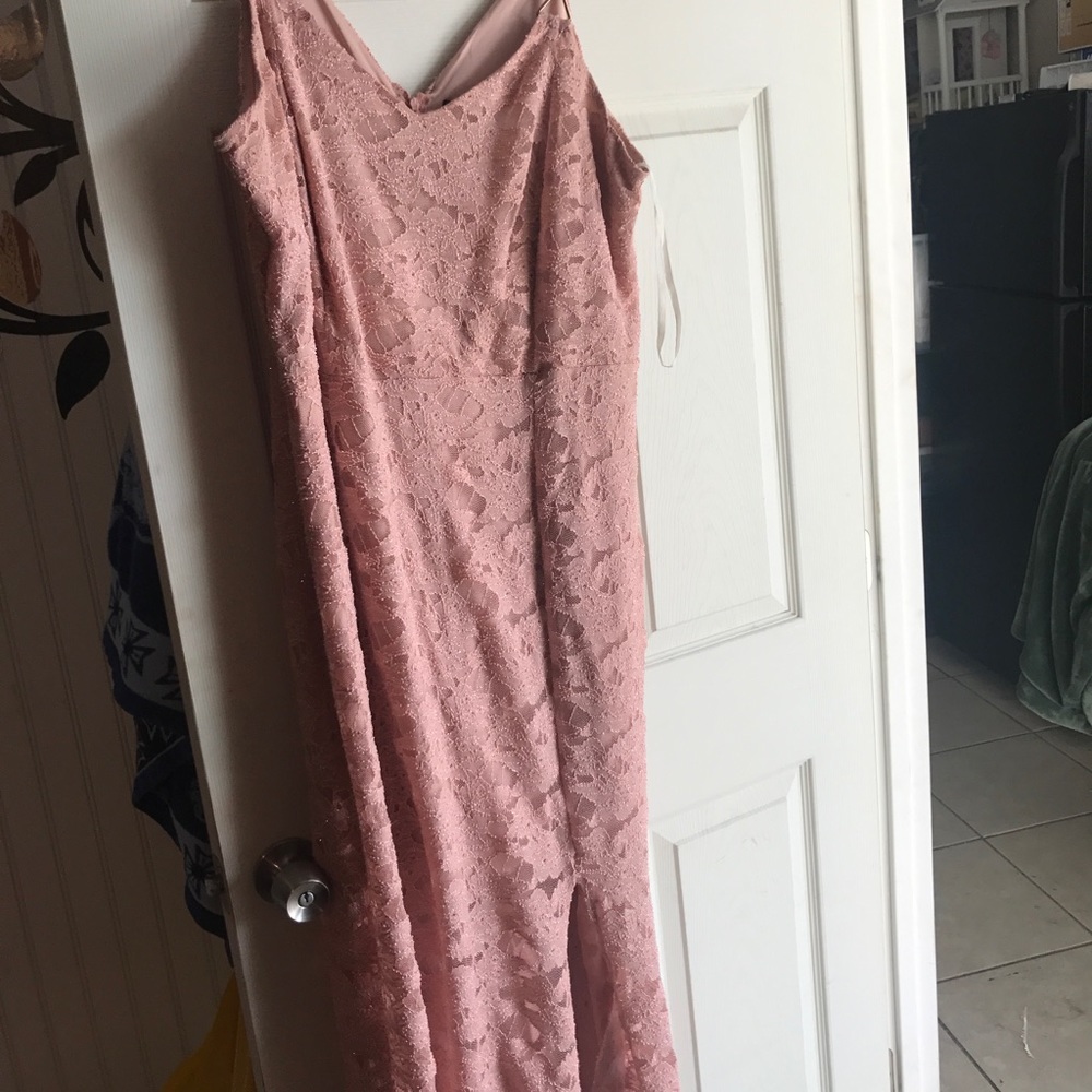 Long blush dress