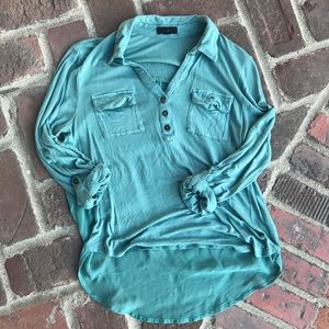 🍂Fall Mine 3 Button Adjustable Sleeve Top