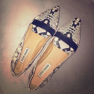 Steve Madden Snake Print Loafters