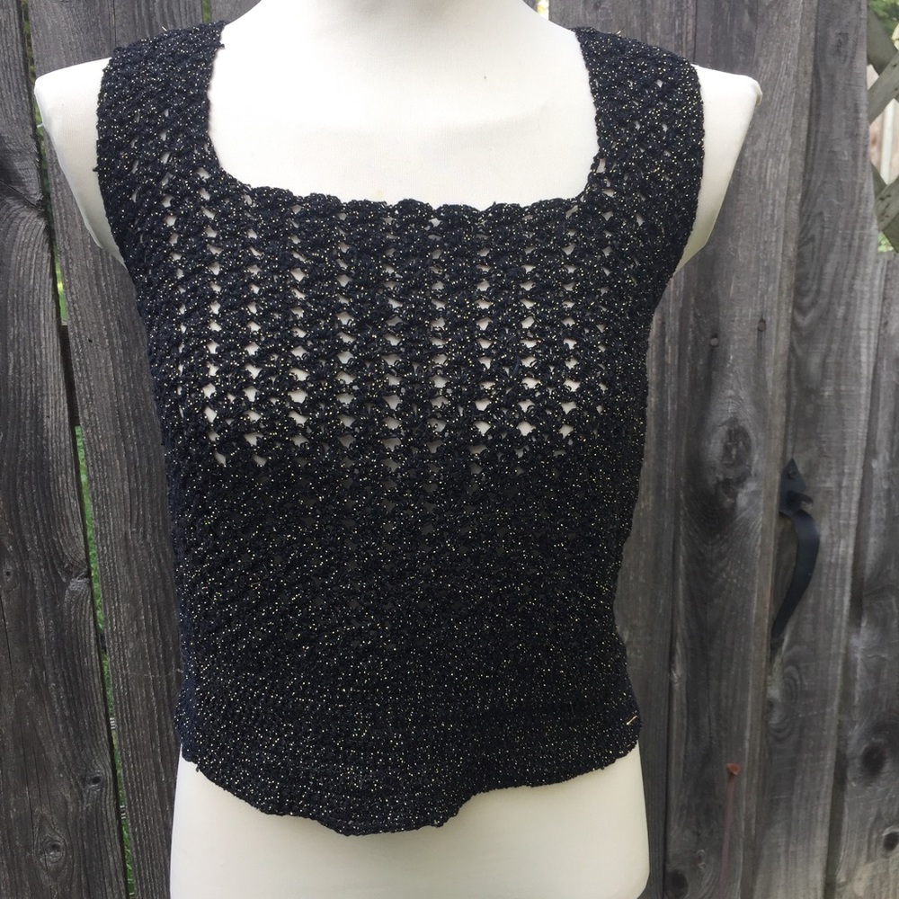 Black With Sparkle Knit Top