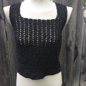 Black With Sparkle Knit Top