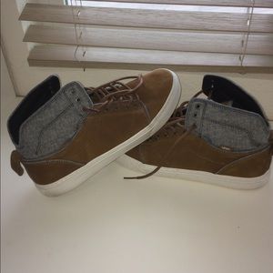 Vans Bedford Leather Brown and Denim Blue Sneakers
