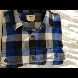 Vans men's light flannel button up