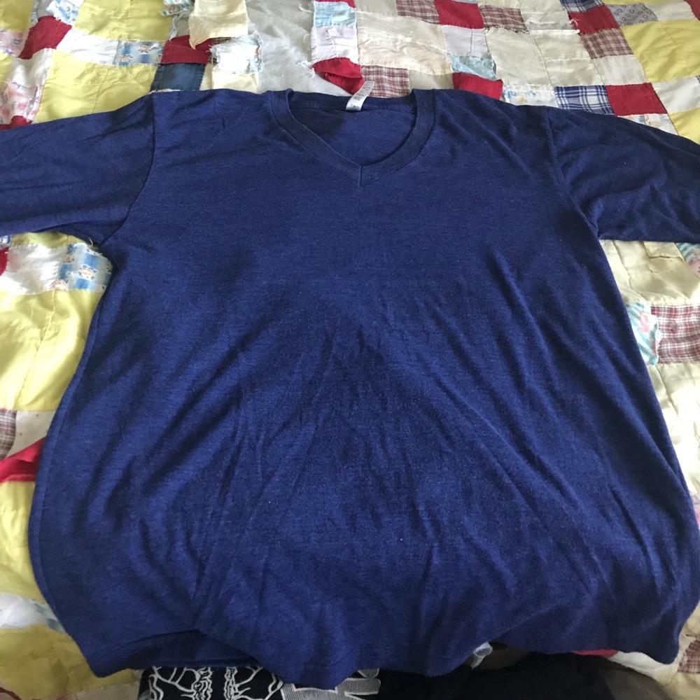 American Apparel - Long Sleeve - blue shirt - Med