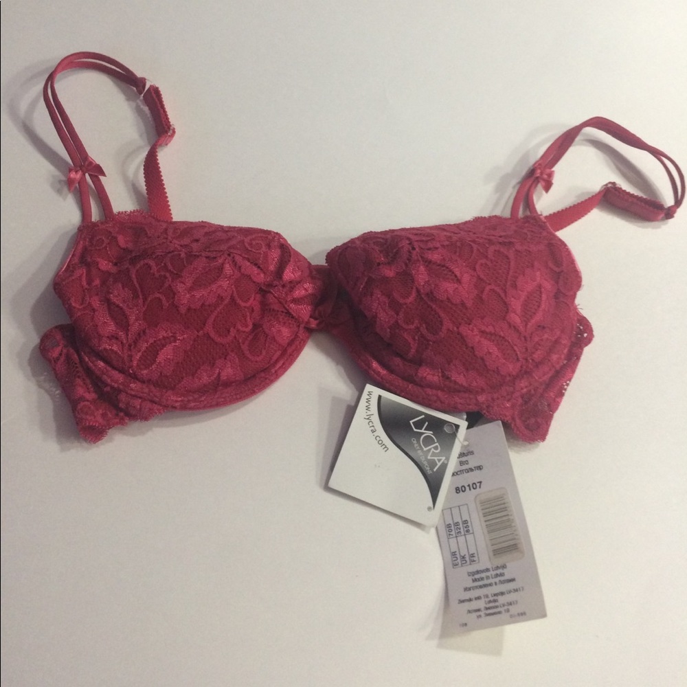 Wire cotton magenta push up bra