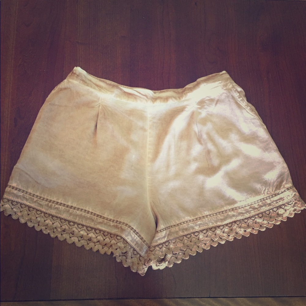 NWT! High Waisted Lace Embellished Shorts