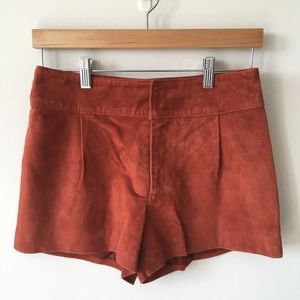Leather High-waisted Shorts