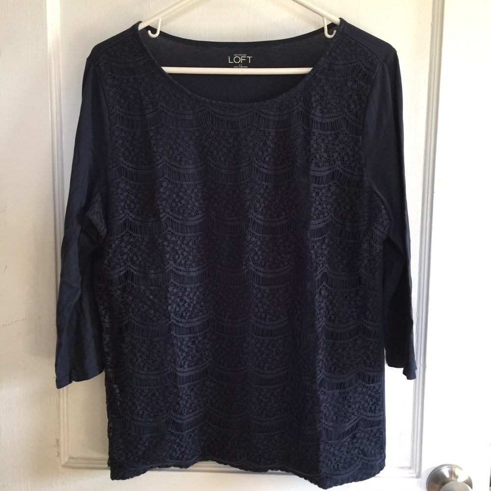 LOFT Scalloped Lace Blouse