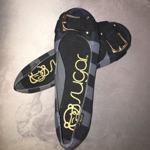 Stripped Blue Flats w/ buckle