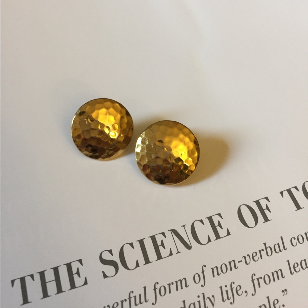 Monet clip on gold earrings