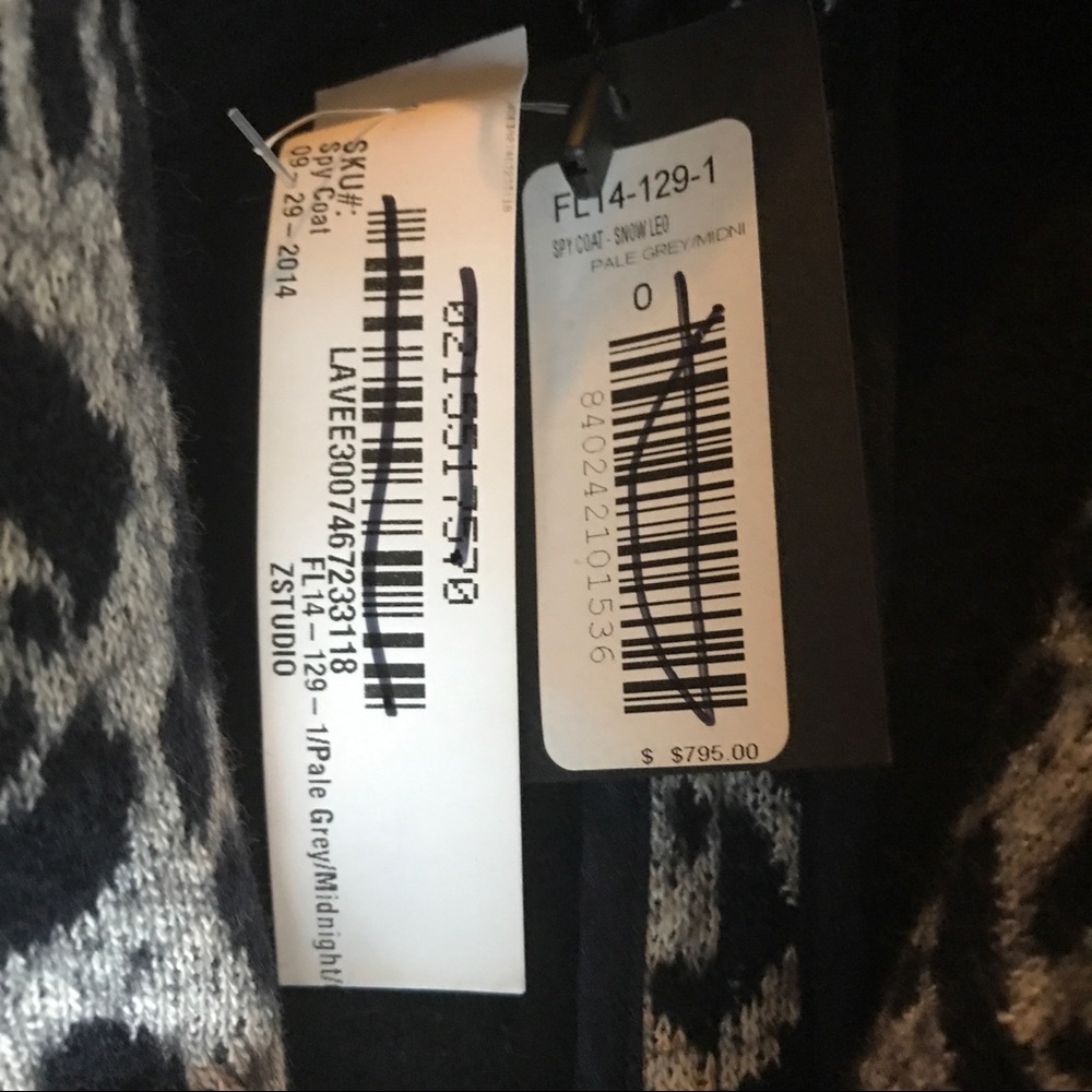 🆕 Laveer leopard print cashmere blend wool coat - Picture 3 of 5