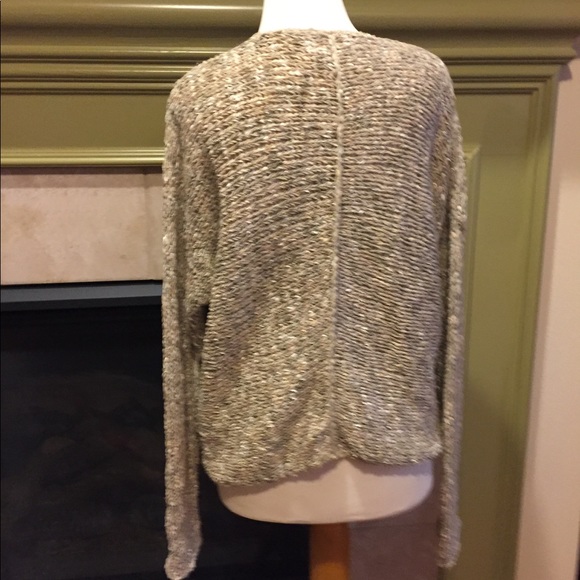 Pour Toi button front earth tone sweater. Medium. - Picture 3 of 6