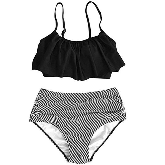 💕Sexy & Modest Bikini in Black & White💕 - Picture 4 of 8