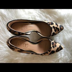 BCBG leopard print pump heels