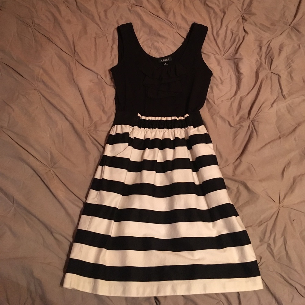 A. Byer black and white dress, juniors medium