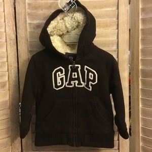 Gap Toddler heavy jacket with hood attached.