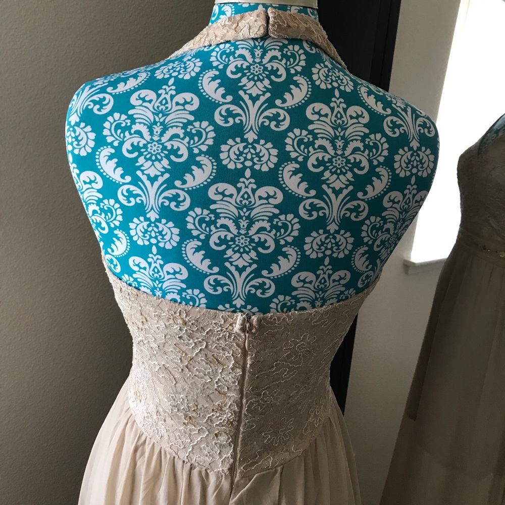 NWOT Medium Light Tan & Gold Formal Dress 💓👗 - Picture 5 of 7