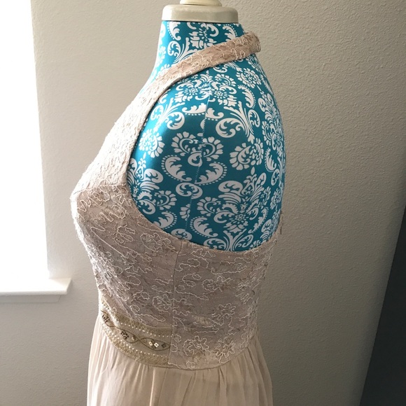 NWOT Medium Light Tan & Gold Formal Dress 💓👗 - Picture 3 of 7