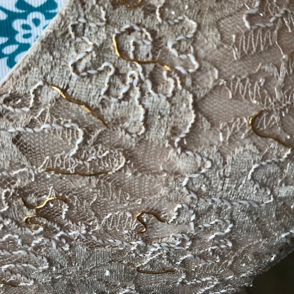 NWOT Medium Light Tan & Gold Formal Dress 💓👗 - Picture 6 of 7