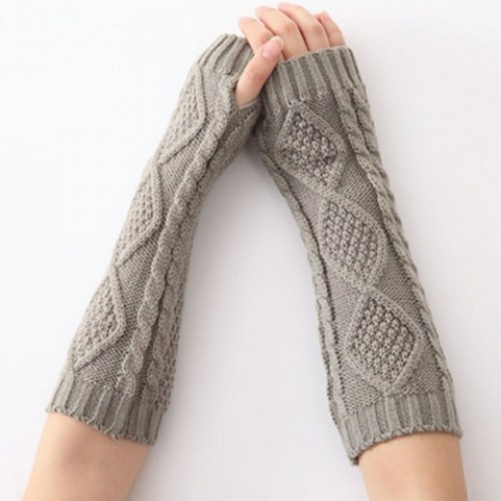 Argyle Fingerless Gloves