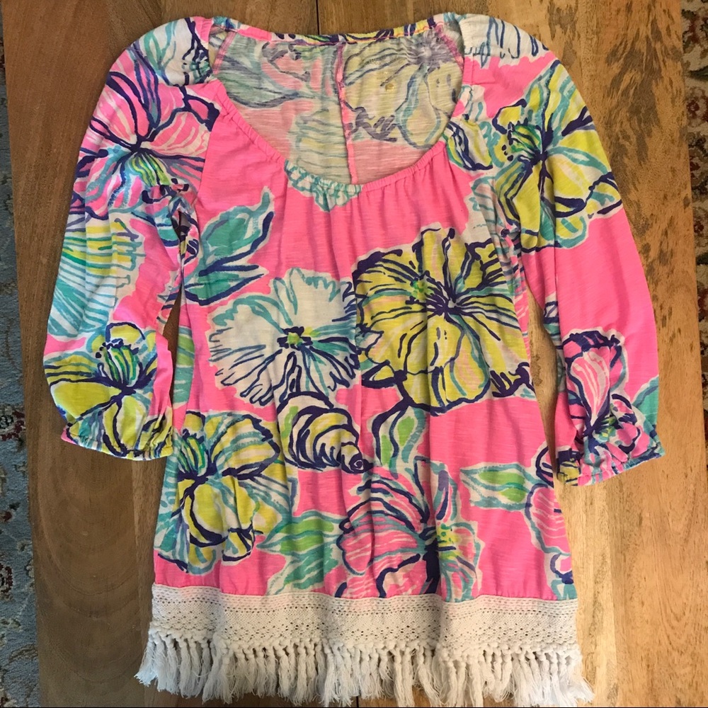 Lilly Pulitzer 3/4 sleeve tunic shirt