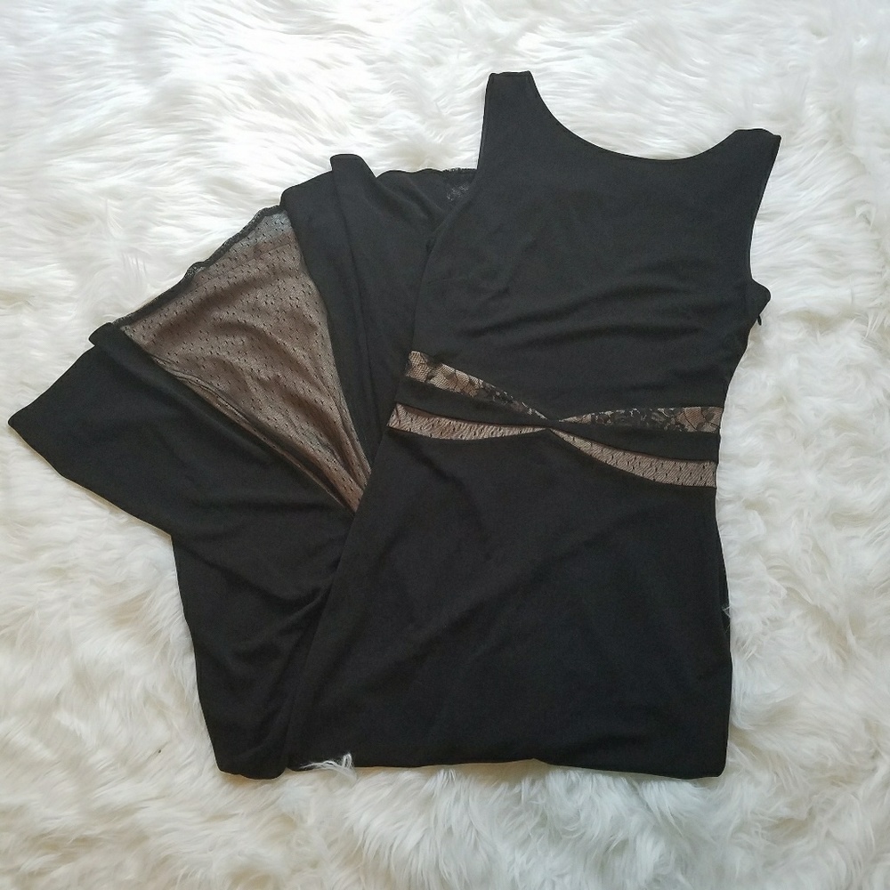 BCBGMaxazria Black Lace Formal Dress