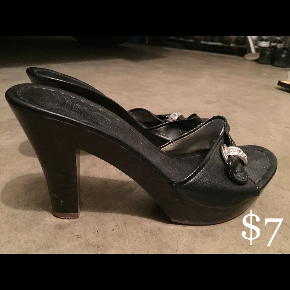 Black open toed heels