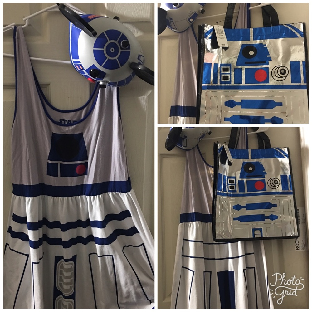 R2D2 Heruniverse dress with ears and tote