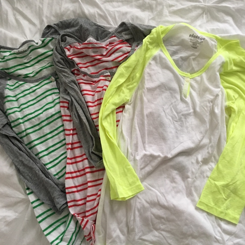 Lot of 3 Baseball Tees