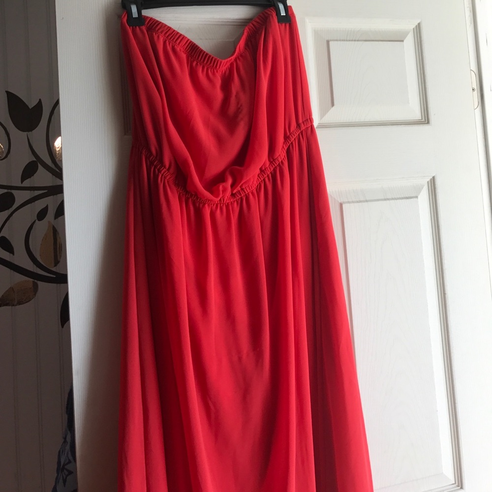 Red/ coral Maxi Dress  F21