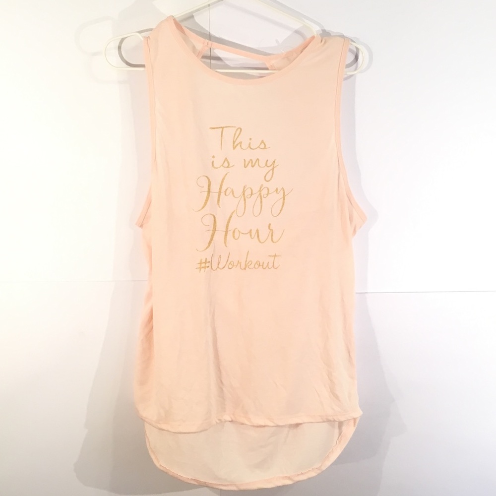 ✨SALE✨ NWOT "This Is My Happy Hour" Open Back Tank