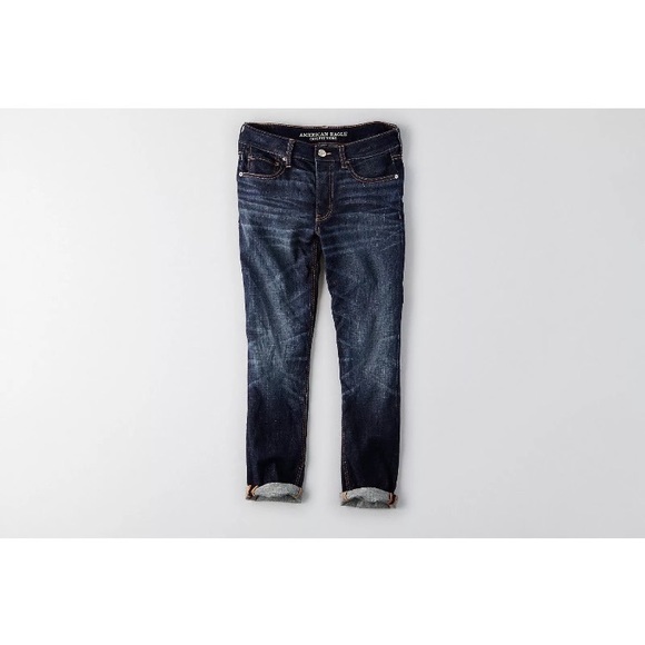 American Eagle TOMGIRL dark wash crop size 00 NWOT - Picture 3 of 3