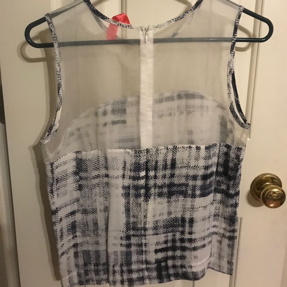 Eight Sixty navy and white blouse size small - Picture 2 of 3