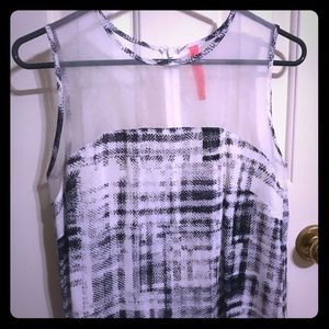 Eight Sixty navy and white blouse size small